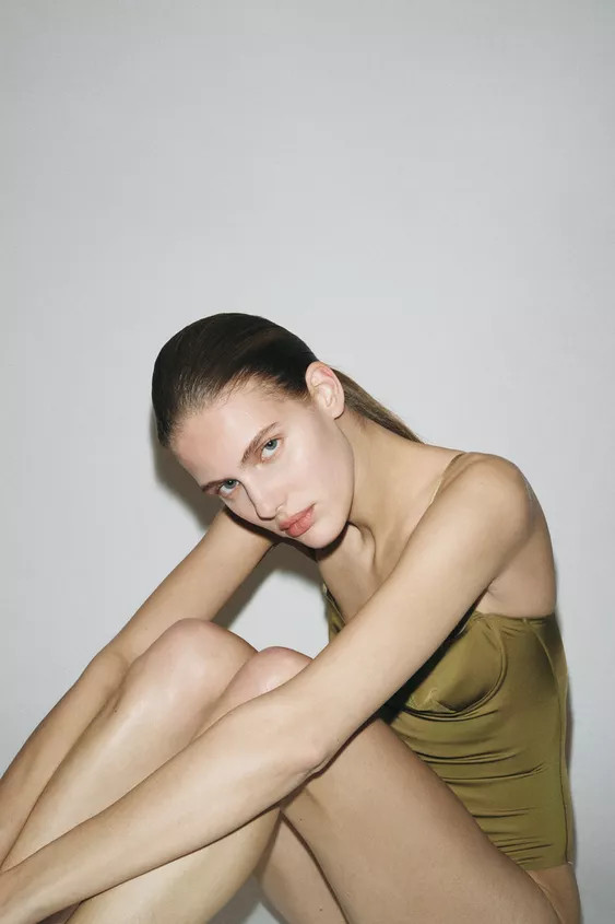 SATIN EFFECT CAMISOLE BODYSUIT | Zara US