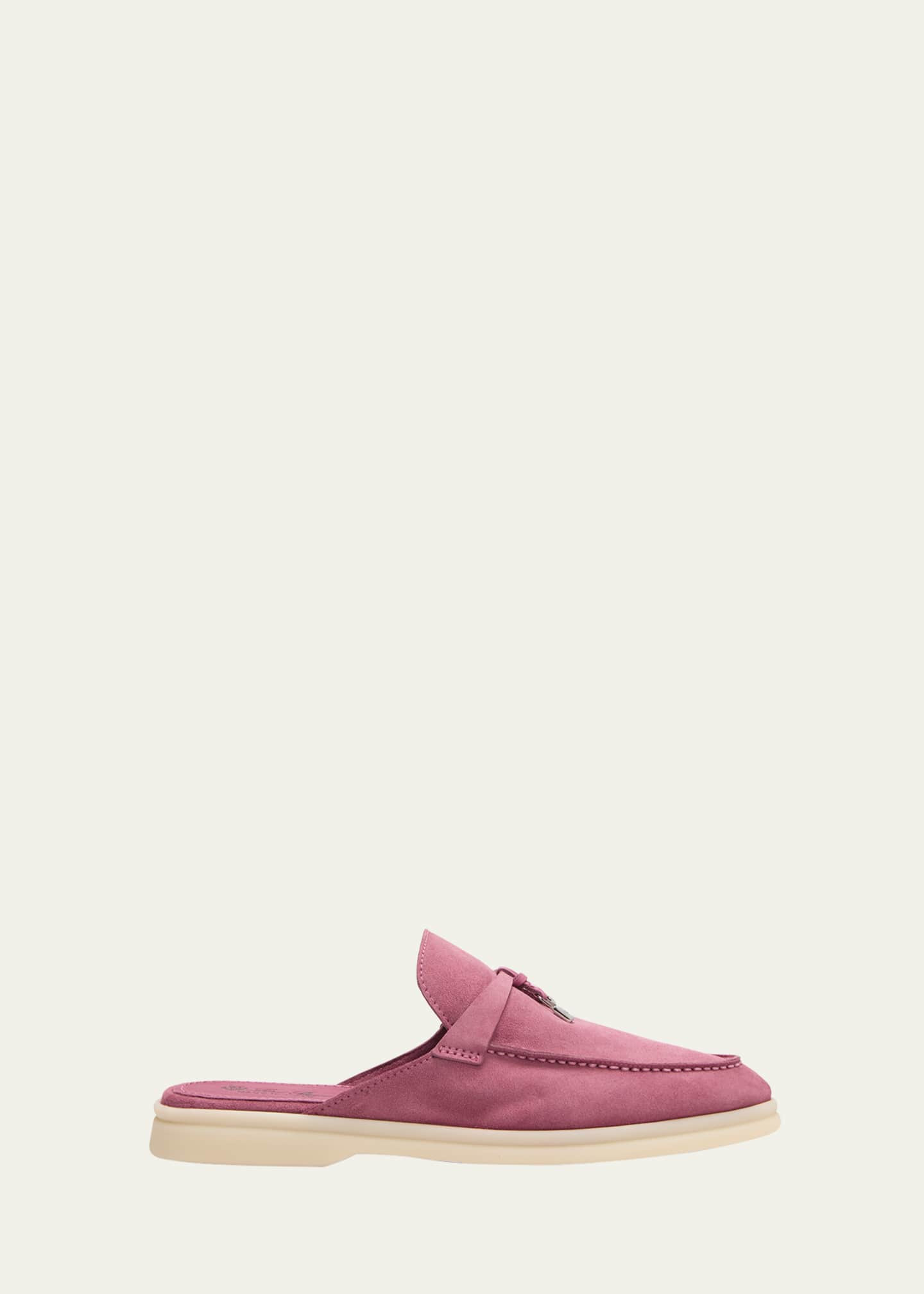 Loro Piana Babouche Charms Walk Suede Mule Loafers | Bergdorf Goodman