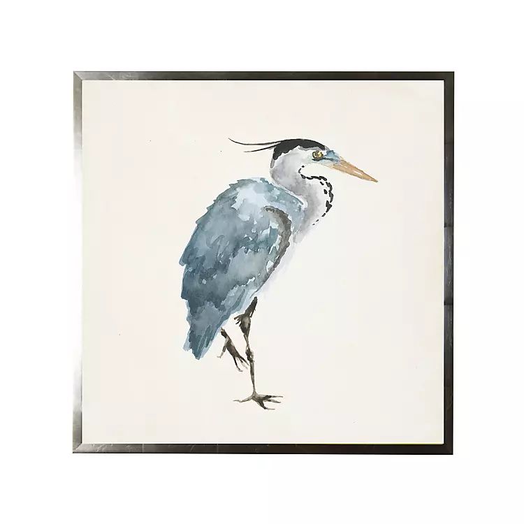 Blue Heron Watercolor Framed Art Print | Kirkland's Home