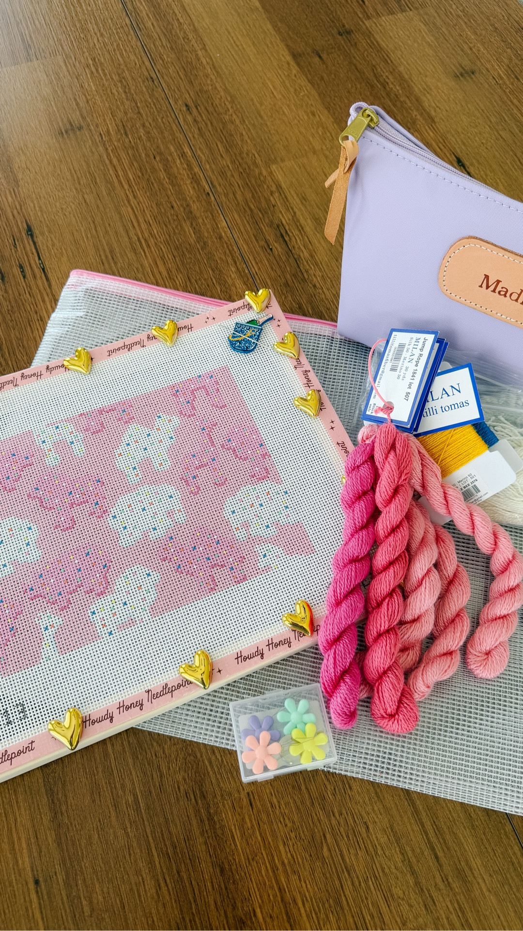 set up my next needlepoint project with me! 🤭🎠🎪