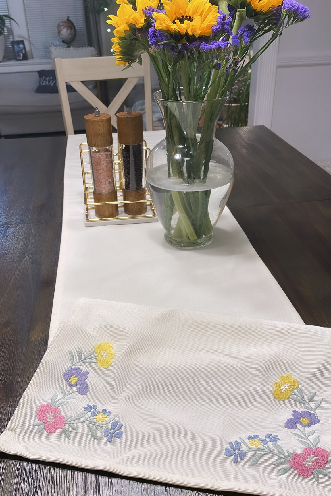 Pretty table runner from Walmart. 

#LTKSeasonal #LTKfindsunder100 #LTKhome