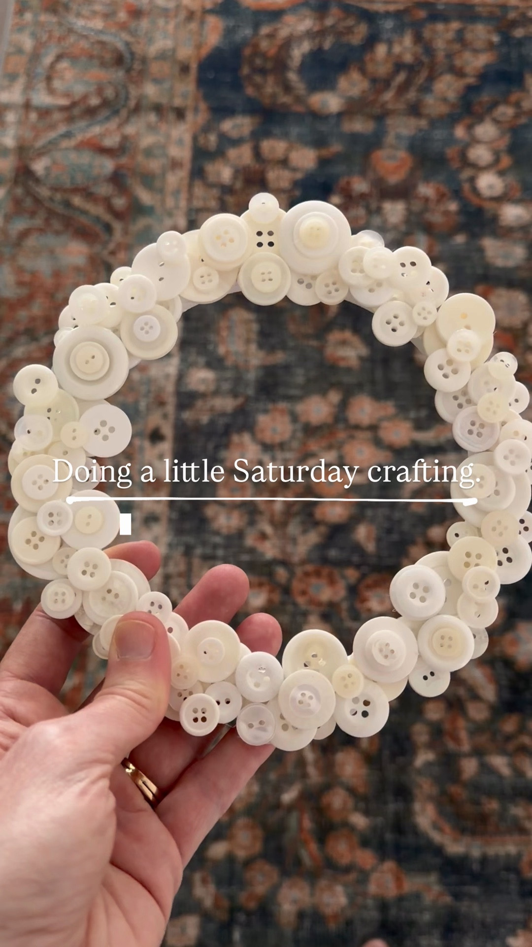 Saturday crafting with buttons. I think this wreath came out really cute! 

#LTKHome