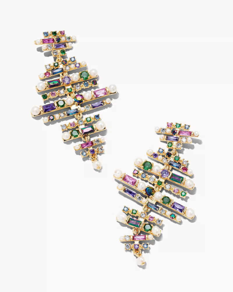 Madelyn Gold Statement Earrings in Multi Mix | Kendra Scott