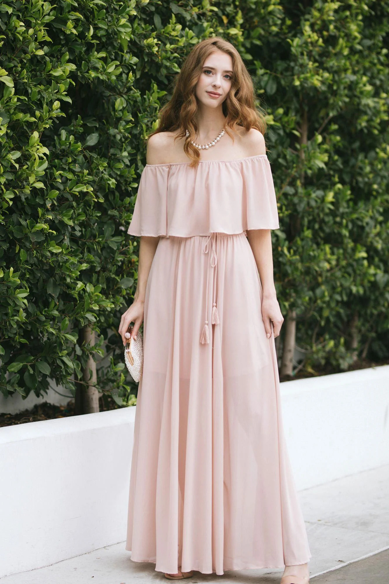 Alina Off the Shoulder Maxi Dress | Morning Lavender