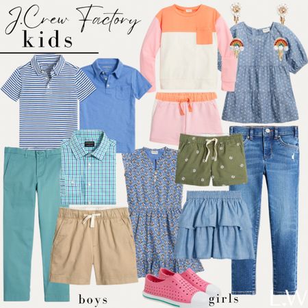 I adore Jcrew factory kids! Some of my kids favorite warmer weather pieces are from here ☀️ they just released some awesome new looks and I put together a few here for you 