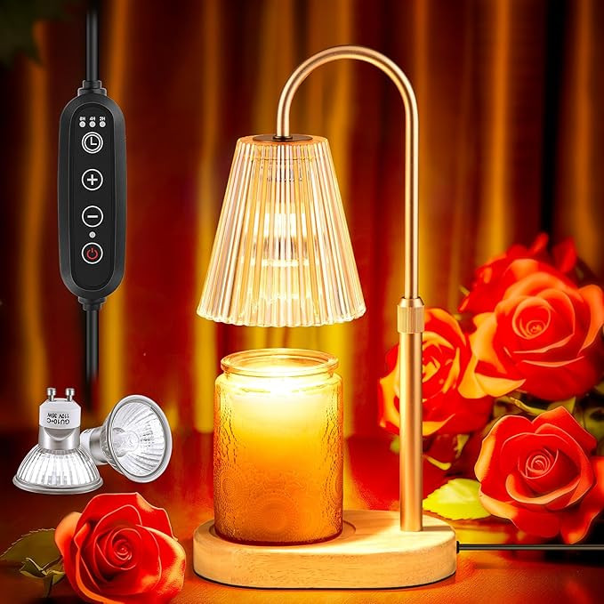 Noojinn Candle Warmer Lamp for Jar Candles, Timer & Dimmer, Height Adjustable Electric Top Candle... | Amazon (US)