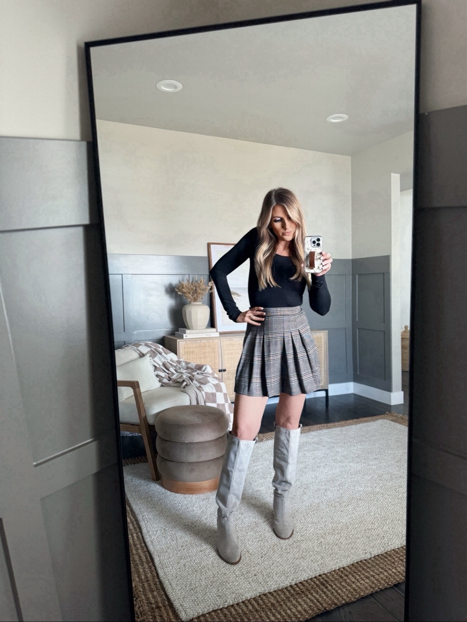 Sexy date night outfit — my skirt is sold out, but tagging similar. 

Skirt size 2 

BOATNECK LONG SLEEVE is JOAH BROWN (size XS/S) tagging similar 

Date Night Outfit - Tall Boots - Valentine’s Day Outfit - Sexy Outfit - Mini Skirt - Styled Outfit 

#datenight #miniskirt #sexyoutfit 

#LTKstyletip #LTKshoecrush