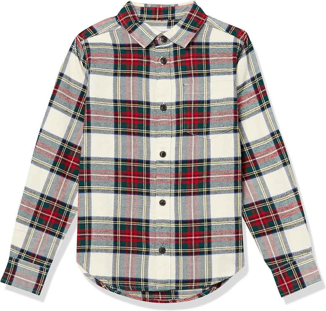 Amazon Essentials Boys and Toddlers' Flannel Button Down Shirt | Amazon (US)