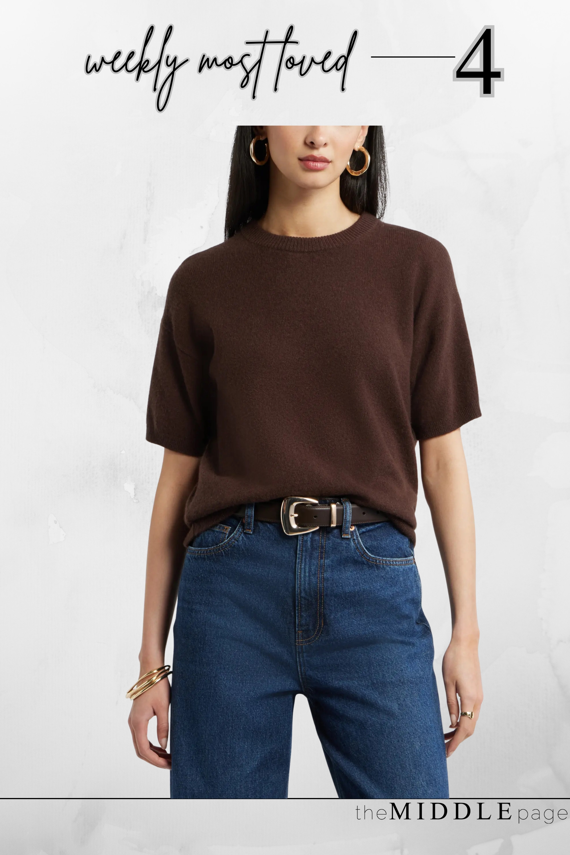 This short-sleeve cashmere sweater is such an elevated basic for summer-to-fall outfits. Style it with denim, trousers, skirts, or layered under a blazer for polished work outfits, business casual workwear, or casual date night outfits. #LTKOver40 #BusinessCasualWorkwear #WorkOutfits #DateNightOutfits #ClassicStyle 

 #LTKootd #LTKSeasonal #LTKOver40