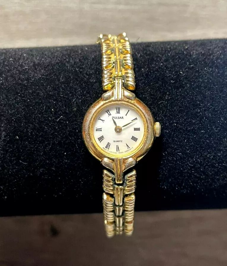 Vintage Pulsar Quartz Ladies Watch in Gold Tone with Iridesent Face  | eBay | eBay US