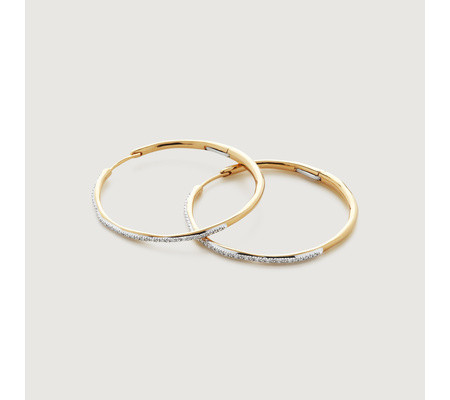 Riva Diamond Large Hoop Earrings | Monica Vinader (Global)