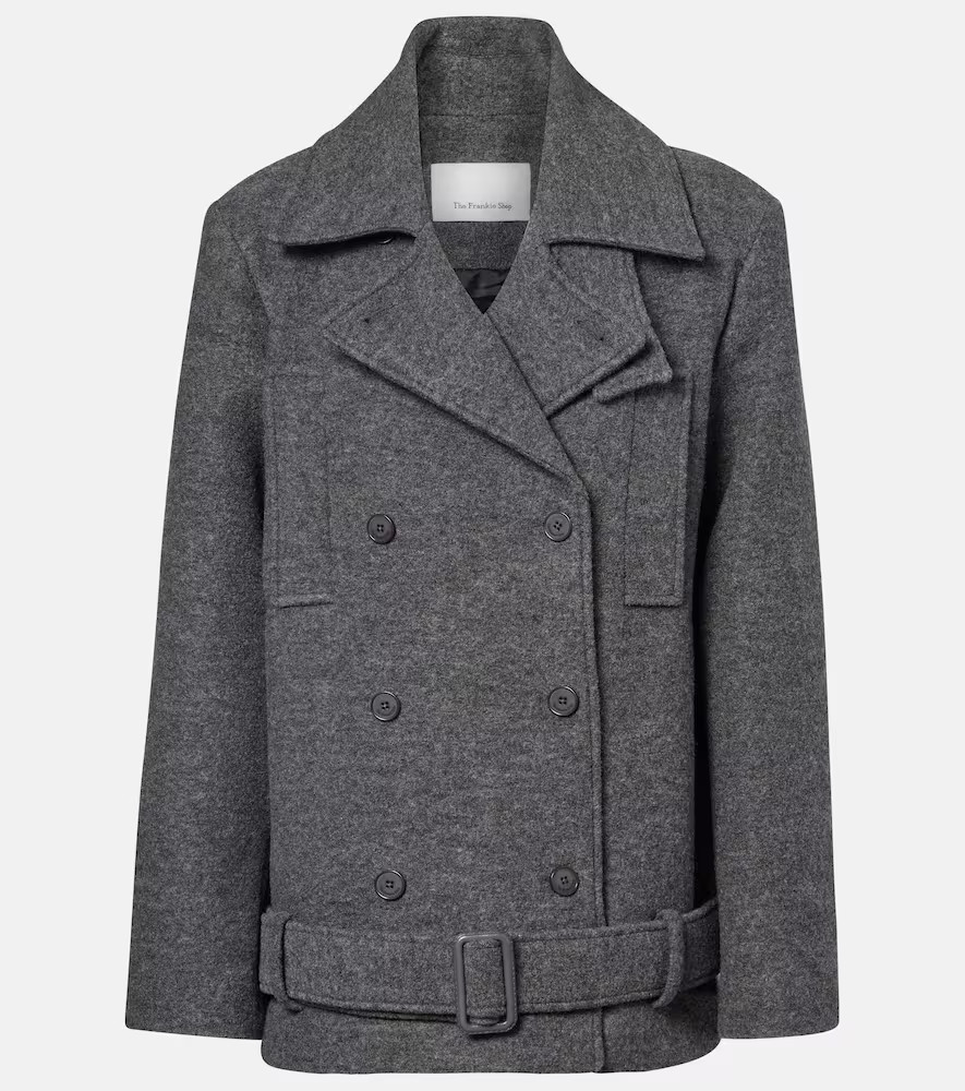 The Frankie Shop Scothern virgin wool peacoat | Mytheresa (UK)