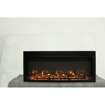 44 Inch Electric Fireplace For Wall Recessed, Remote, Flame, 1400W Heating, 5000 /H, 50000 Hours Led Source Life Recessed Heater 44", Heat, 11 Tempera | Wayfair North America