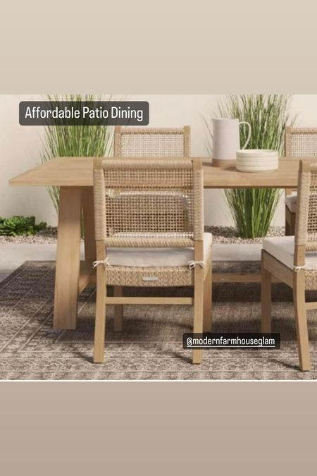Affordable outdoor dining set patio furniture Walmart modern farmhouse glam

#LTKhome #LTKSeasonal #LTKsalealert