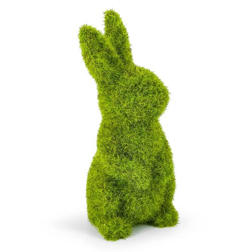 Zensounding Decorative Decorations for Easter Bunny Gifts, Moss Green Flocking Sculpture, Garden Courtyard Family Gathering Celebration Decorations (9.5in Standing Rabbit) | Amazon (US)