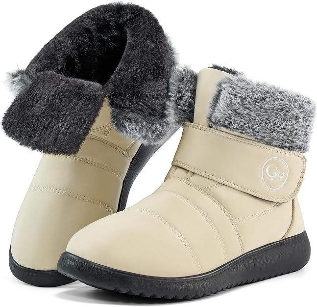 Reimferce Women Snow Boots Winter Shoes With Hook Loop Comfortable Fur Lined Boots for Women Wate... | Amazon (US)