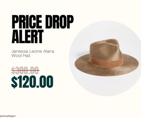 Price drop alert: Janessa Leone Alara Wool Hat! 

#LTKU #LTKstyletip #LTKsalealert