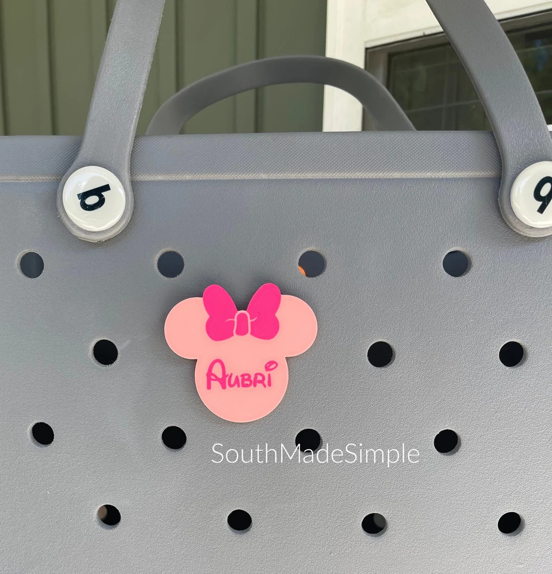 Custom Minnie Mouse Ears Bogg Bag Charm, Bogg Bag Accessories, Disney Vacation Gift, Bogg Bag Acc... | Etsy (US)