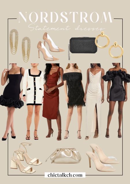   Current favorite statement dresses via Nordstrom!
Cocktail dresses, black dress, mini dress. 

#LTKstyletip #LTKshoecrush #LTKwedding