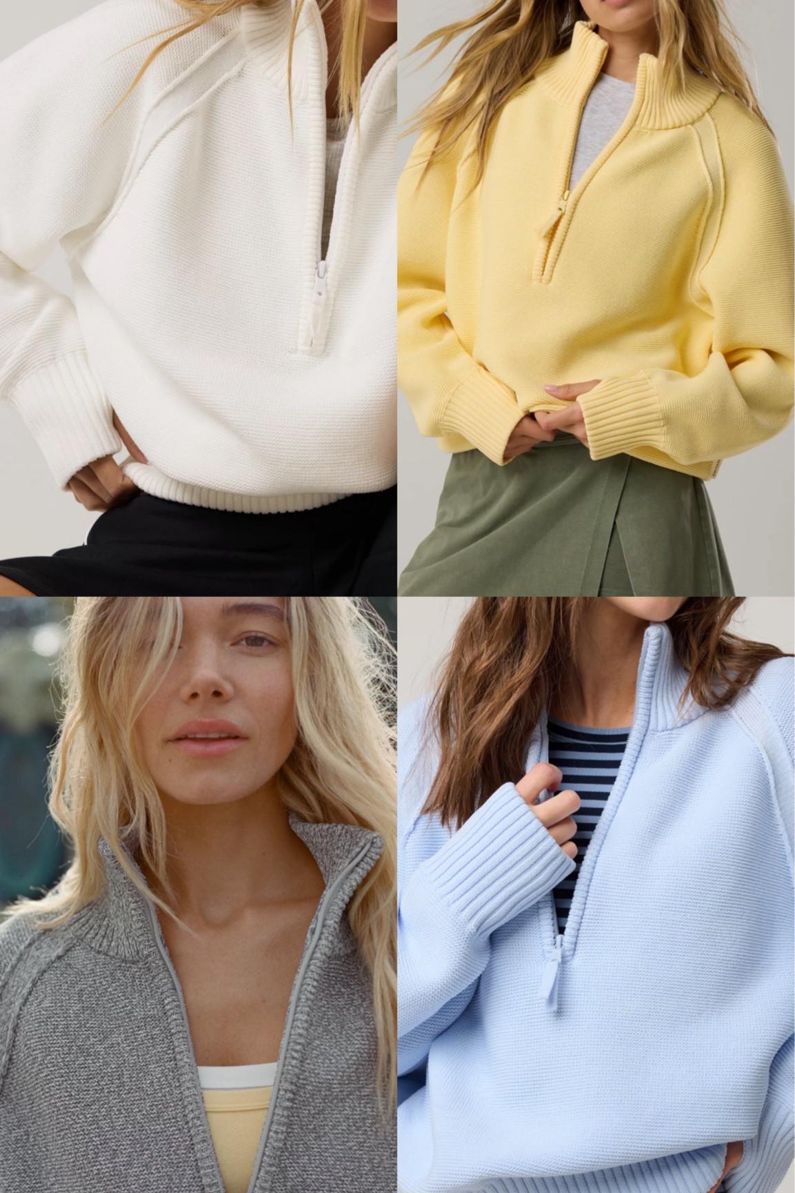 Obsessed with this quarter zip knit sweater! Perfect for layering for late winter/early spring 

#LTKStyleTip #LTKFindsUnder100 #LTKFindsUnder50