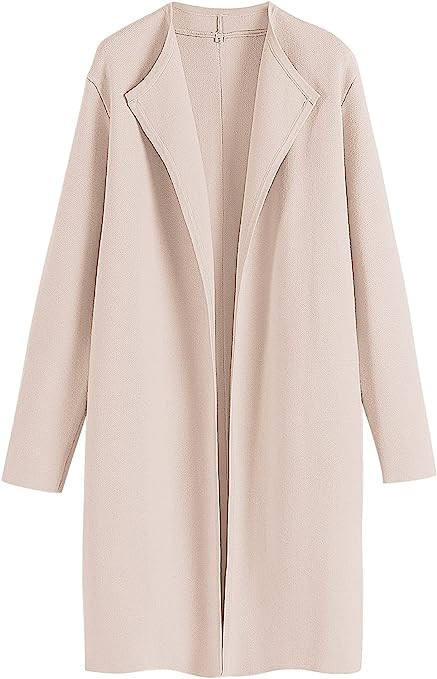 ANRABESS Women's Casual Long Sleeve Classy Draped Open Front Jackets Long Knitted Cardigan Sweate... | Amazon (US)