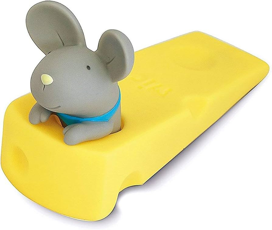 DomeStar Cute Mouse Stopper, Gray Mouse Door Stop Decorative Animal Doorstop Door Wedge | Amazon (US)