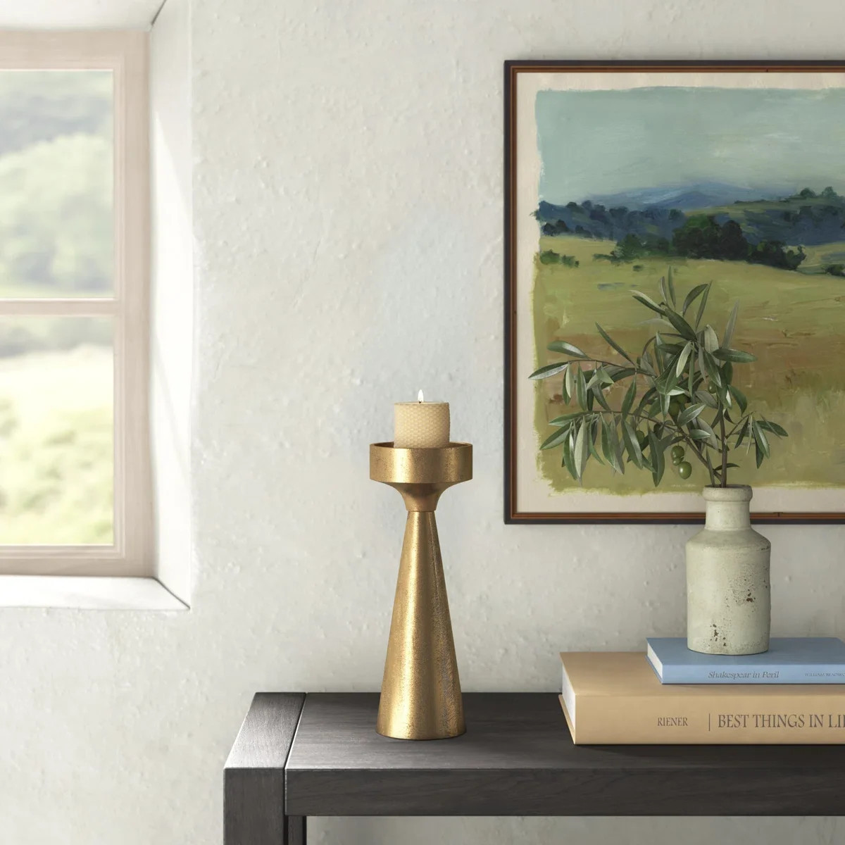 Abaco 16" Aluminum Tabletop Candlestick | Birch Lane