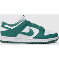 Nike Dunk Low Trainers in White & Green | Schuh