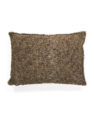 14x20 Made In India Woven Cotton Lumbar Pillow | TJ Maxx