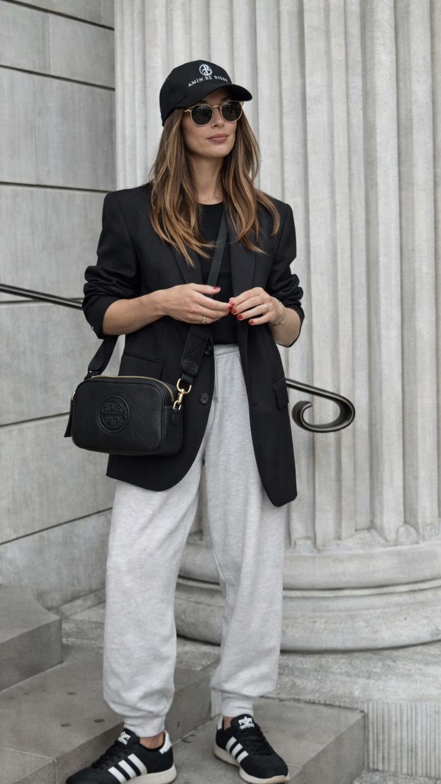 That effortless dressed-up-meets-casual vibe ✨ Love how a tailored blazer instantly elevates the coziest sweats. 

This look is perfect for coffee runs, errands, or literally anywhere in between!

#LTK #LTKStyleTip #LTKFindsUnder100 #LTKSeasonal #LTKItBag
Shop the look 👇

#LTKdayinmylife #LTKPlusSize