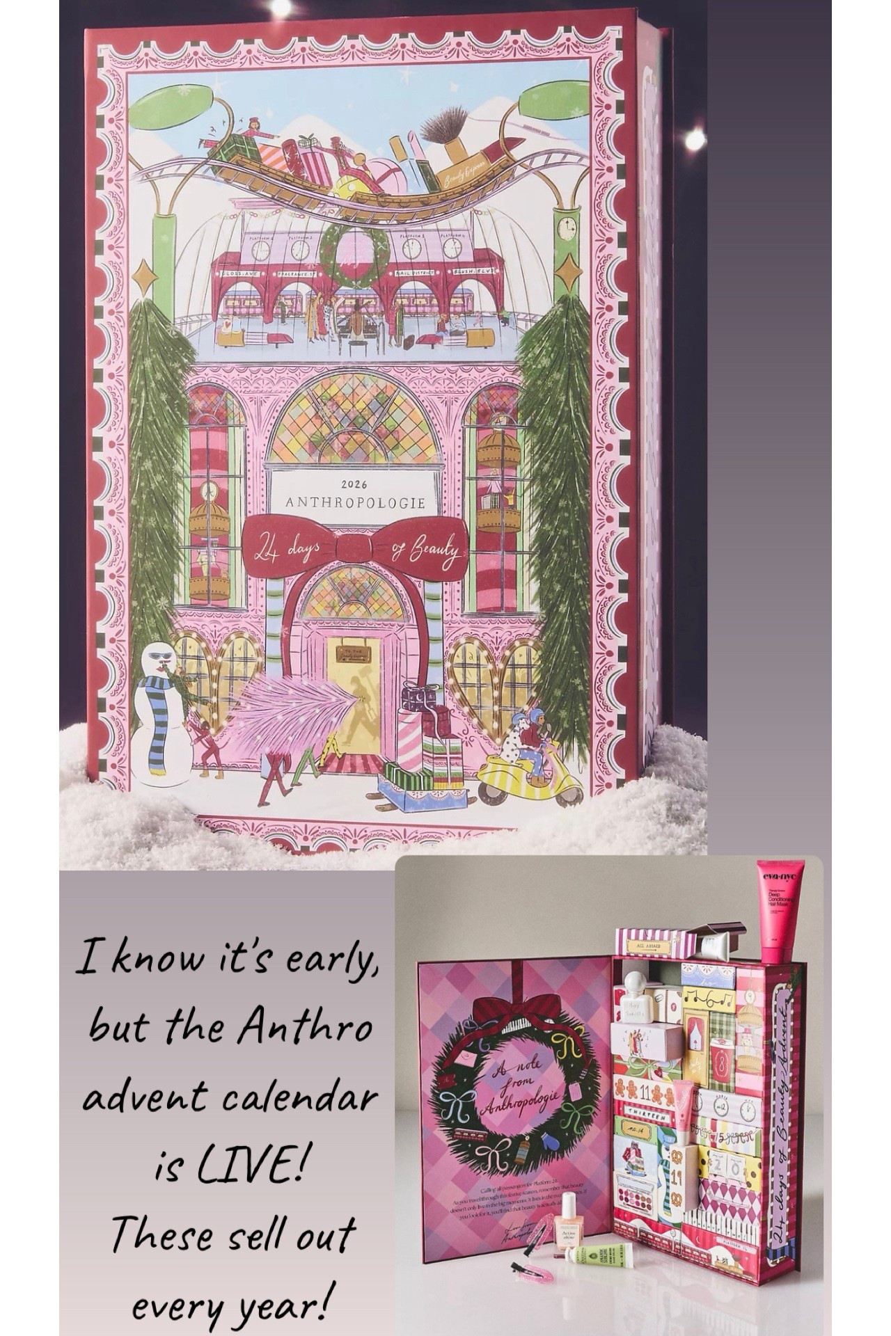 Linking the 12 and 24 day Anthro advent calendars! These sell out every year! 
.

#LTKselfcare #LTKBeauty