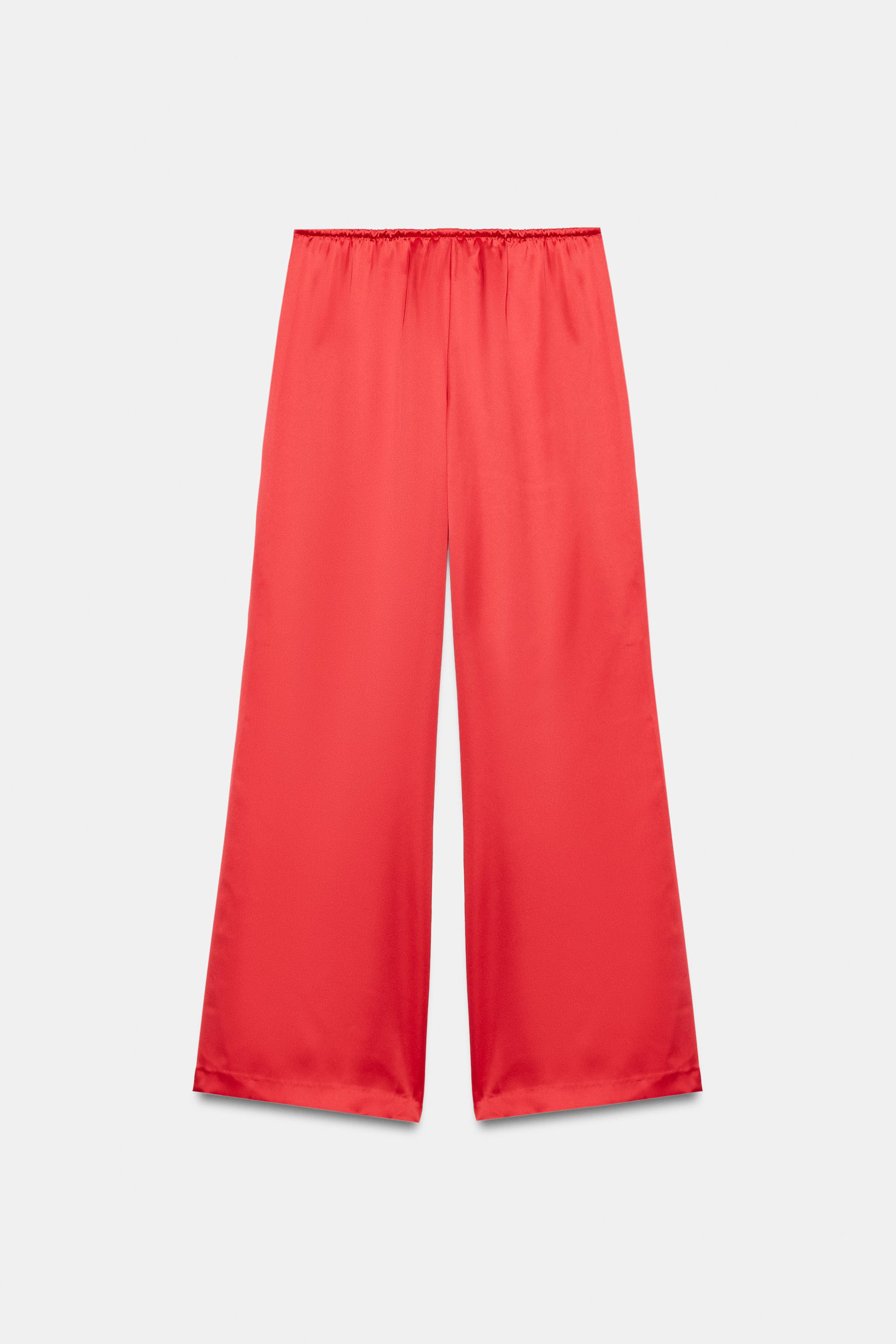 SATIN EFFECT DRAWSTRING PANTS | Zara US