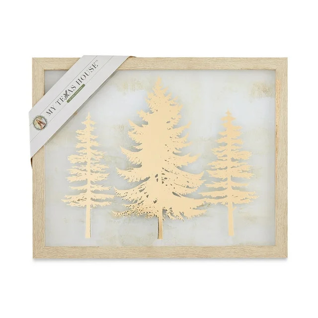 My Texas House Gold Trees Holiday Wall Art, 11" x 14" - Walmart.com | Walmart (US)