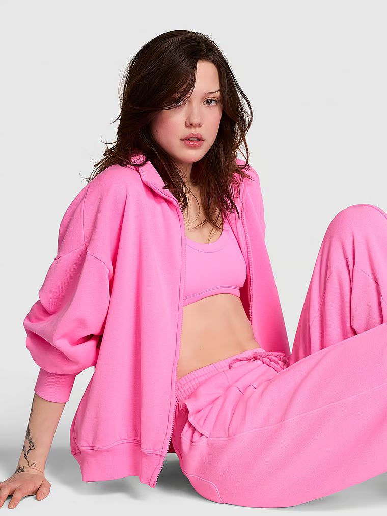 Buy Ivy Fleece Full-Zip Sweatshirt - Order Hoodies & Sweatshirts online 5000009723 - PINK US | Victoria's Secret (US / CA )
