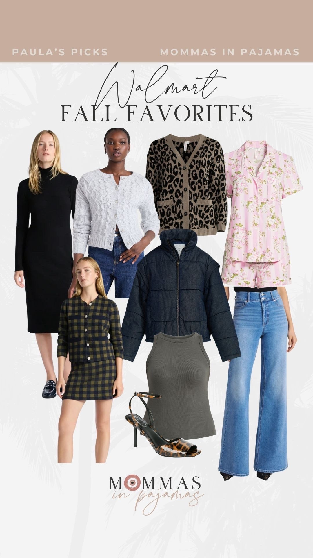 I’ve found so many cute things for the colder weather at Walmart lately, but these are my current favorites. I’m obsessed with this two piece set that could be worn in the office, or a holiday outfit, this denim coat looks like it should cost way more and these pajamas are so cute. 
Snowflake sweater, leopard cardigan, double lined tank top, soft pajamas, black sweater dress 

#LTKFindsUnder50 #LTKHoliday #LTKPetite