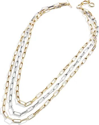Parker Multistrand Paperclip Link Necklace | Nordstrom