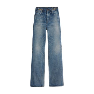 Jane flared jeans in optic white wash denim | 24S (APAC/EU)