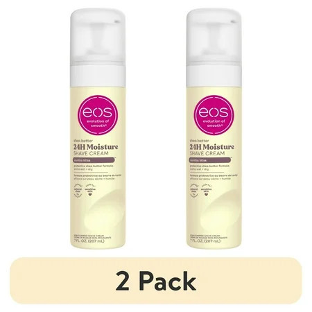 (2 pack) eos Shea Better Womens Shaving Cream, Vanilla Bliss, Smooth Skin Moisturizing Formula, 7 oz | Walmart (US)