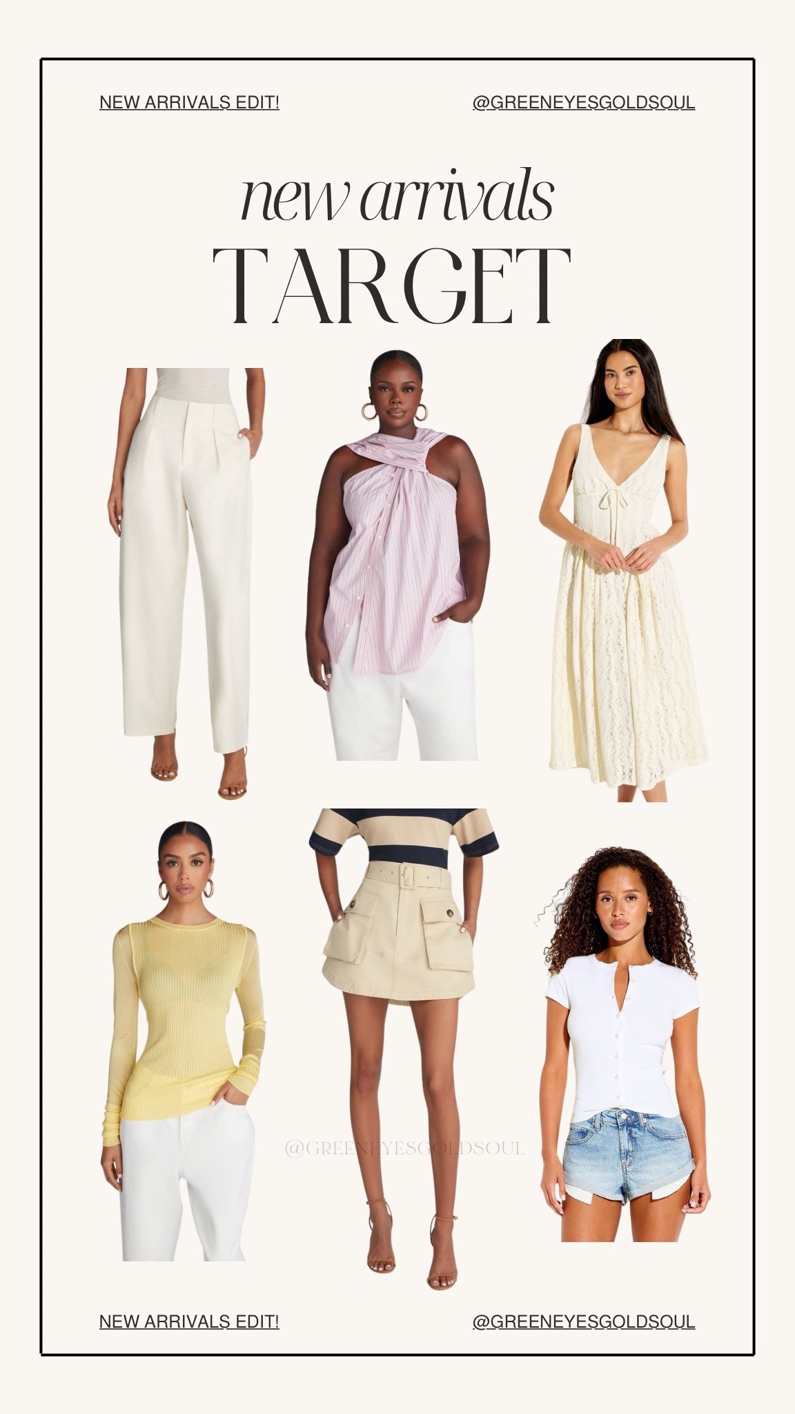 The Target new arrivals are so good right now 🤍 Think chic neutrals, easy dresses, and everyday staples you’ll wear nonstop.

#LTKStyle #LTKFinds #LTKSeasonal #TargetStyle #TargetFinds
#SpringOutfits #SummerStyle #NeutralStyle #EffortlessStyle
#AffordableFashion #EverydayOutfits #MinimalStyle #CapsuleWardrobe
#LTKUnder50 #LTKUnder100 #CasualChic #OutfitInspo

Target new arrivals/Target outfits women/neutral outfit ideas/spring outfits women/summer outfits women/affordable fashion Target/wide leg pants outfit/summer dresses casual/everyday basics women/minimal chic outfits



#LTKvlog #LTKootd #LTKSeasonal