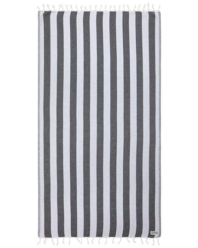Sand Cloud Turkish Beach Towel - 100% Organic Cotton Turkish Bath Towels - Ultra Soft, Sand Free & Quick Dry Towel for Beach, Pool, or Picnic Blanket - As Seen on Shark Tank - Stripe (Black) | Amazon (US)