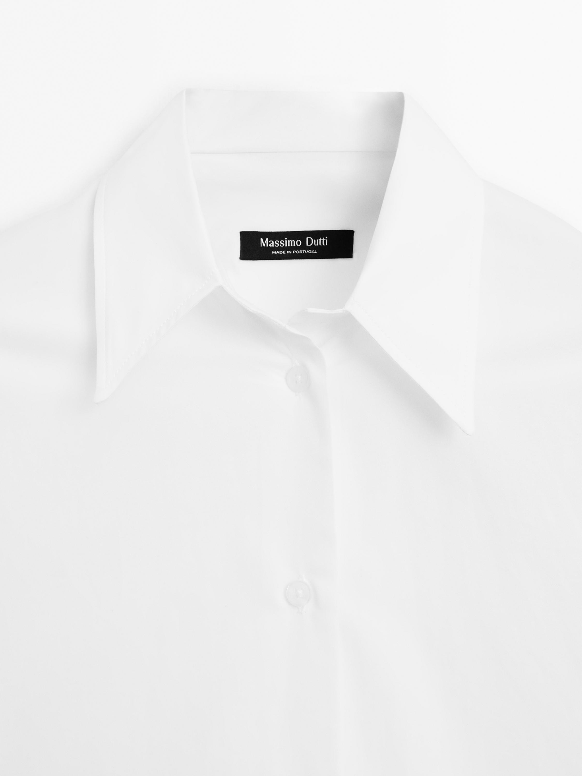 Oversize cotton poplin shirt | Massimo Dutti UK