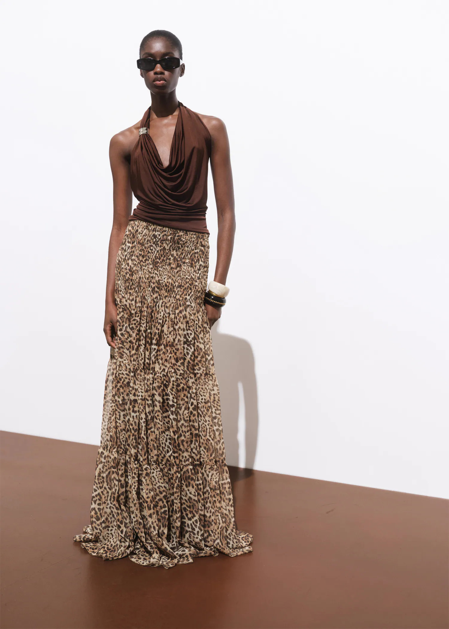 Leopard-print maxi-skirt - Women | MANGO United Kingdom | MANGO (UK)