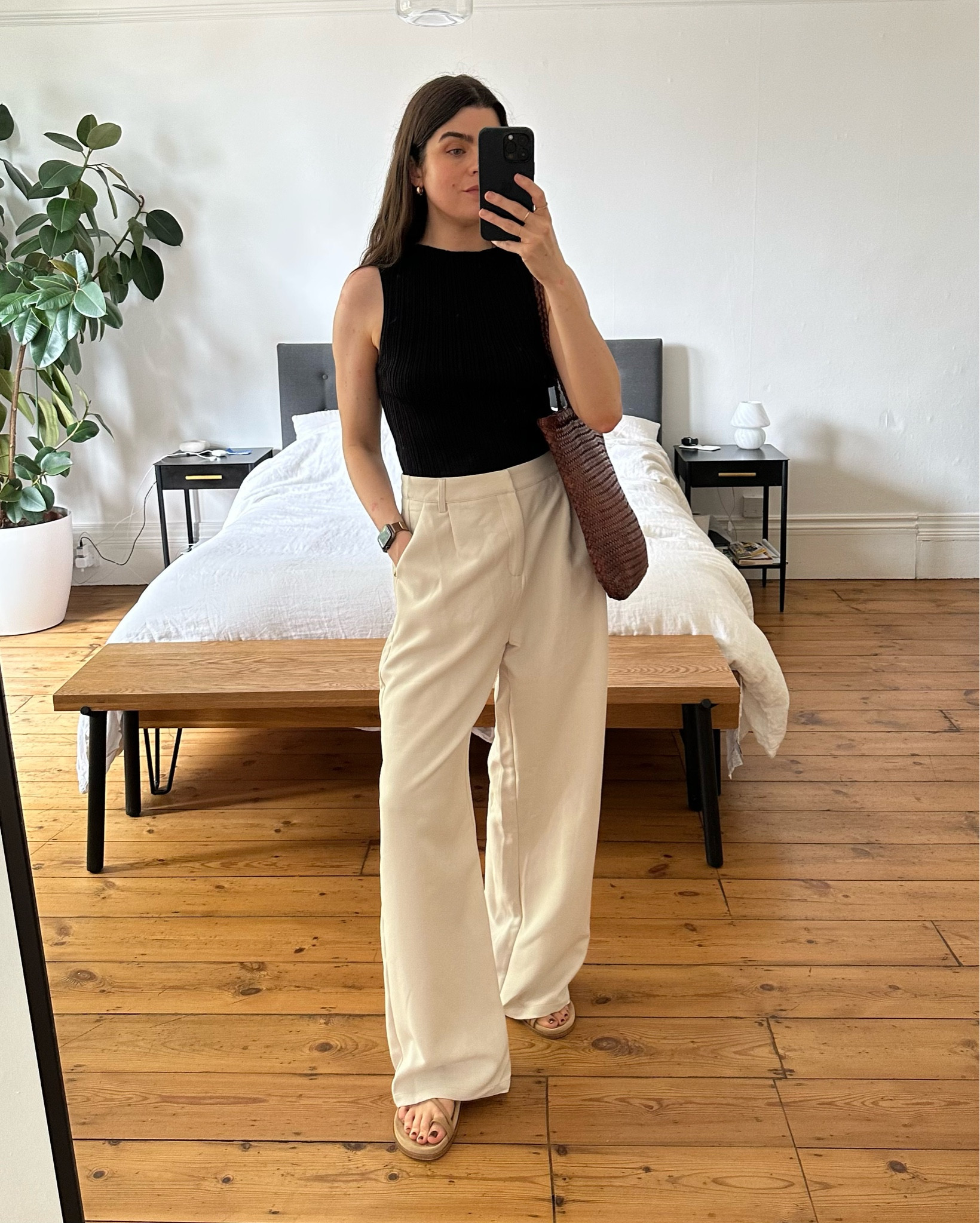 Linen Darted Wide Leg Pants curated on LTK