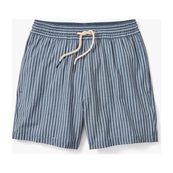 Kid's Babyberry Swim Trunk, Dark Denim Stripe | Maisonette