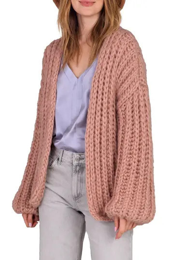SAACHI Chunky Knit Cardigan in Taupe at Nordstrom Rack | Nordstrom Rack