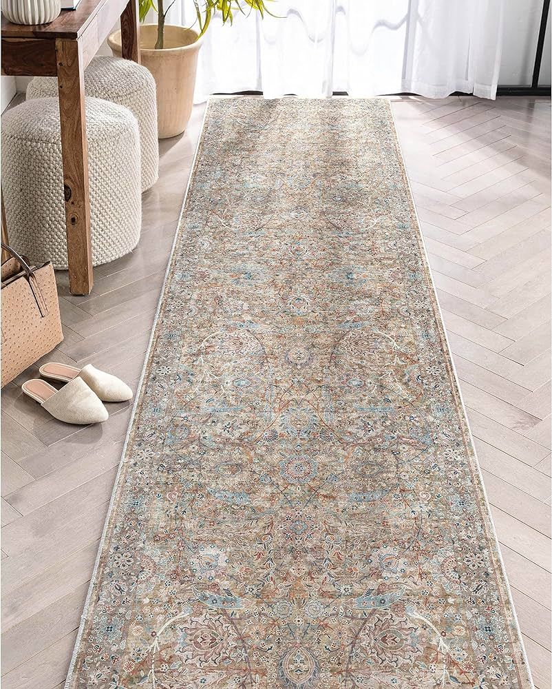 Well Woven Asha Collection Elegant Beige & Blue Oriental 3x10 Runner Rug Perfect for Hallway or E... | Amazon (US)