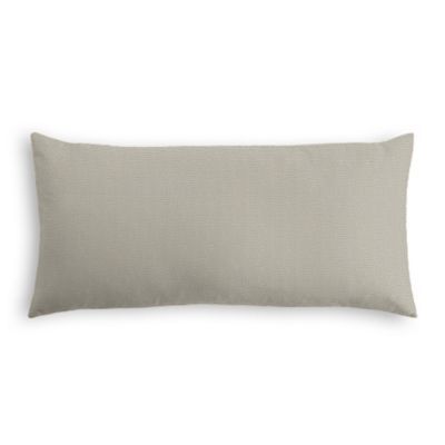 Beige Slubby Linen Lumbar Pillow | Loom Decor