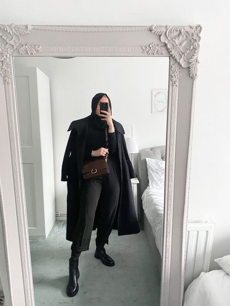 The BEST quality long sleeve turtleneck top! Check out my blog lotsoflovemariam.com for 3 ways I have styled fitted turtleneck tops modestly ! 🤍

Black cigarette trousers , black coat, Chelsea boots, long sleeve turtleneck top, fitted turtleneck outfit

#LTKeurope #LTKstyletip #LTKSeasonal