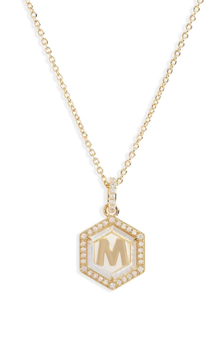 Hexagon Initial Pendant Necklace | Nordstrom