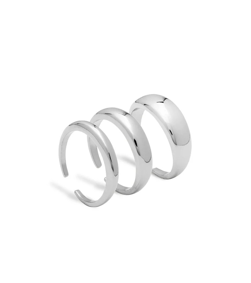 Domed Ring Stack (Silver) | Abbott Lyon